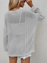 Load image into Gallery viewer, Pink Openwork Button Front Cardigan
