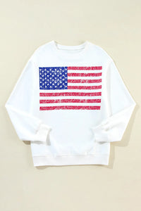 US Flag Sweatshirt | Long Sleeves