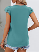 Load image into Gallery viewer, Ruffle Sleeve Top | Square Neck Cap Sleeve Blouse
