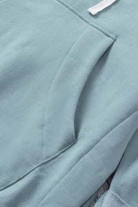 Blue Kangaroo Pocket Oversized Hoodie with Slits | Tops/Sweatshirts & Hoodies