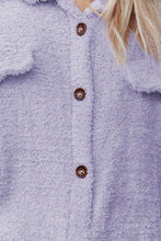 Load image into Gallery viewer, Shirt Jacket | Purple Plush Button Down Pocket
