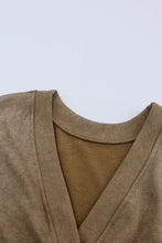 Load image into Gallery viewer, Oversized Sweatshirt | Khaki Exposed Seam Twist Open Back
