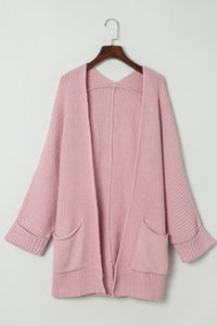 Pink Oversized Fold Over Sleeve Sweater Cardigan | Tops/Sweaters & Cardigans