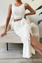 Load image into Gallery viewer, Top Skirt Set | Lace Round Neck Top &amp; Skirt
