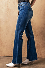 Load image into Gallery viewer, Sky Blue Medium Wash High Rise Flare Jeans | Bottoms/Jeans
