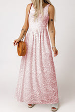 Load image into Gallery viewer, Pink Leopard Print Pocketed Sleeveless Maxi Dress | Dresses/Maxi Dresses
