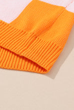 Load image into Gallery viewer, Orange Checkered Bishop Sleeve Sweater | Tops/Sweaters &amp; Cardigans
