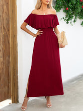 Load image into Gallery viewer, Maxi Dress | Off-Shoulder Slit Long Dress
