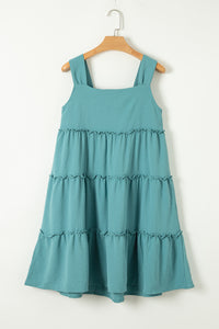 Mini Dress | Frilled Tiered Sleeveless Flowy Dress