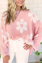 Load image into Gallery viewer, Multicolour Pearl Beaded Floral Drop Shoulder Sweater | Tops/Sweaters &amp; Cardigans
