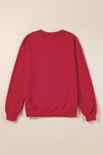 Load image into Gallery viewer, Pullover Sweatshirt | Racing Red Chenille Embroidered Top
