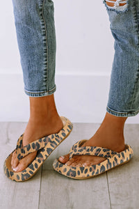 Leopard Print Thick Sole Flip Flops | Shoes & Bags/Slippers
