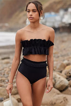 Load image into Gallery viewer, Womens Swimsuit | Ruffled Tie Back Two-Piece Swim Set | Swimwear/High Waisted Swimsuit
