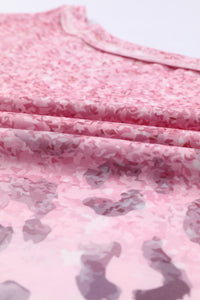 Pink Leopard Patchwork One Shoulder Long Sleeve Top | Sale (50% OFF)/30% OFF