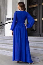 Load image into Gallery viewer, Formal Gown | Twist Front Cutout Long Sleeve Dress
