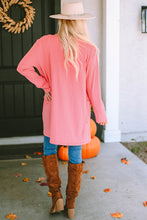 Load image into Gallery viewer, Pink Open Front Pocketed Knit Cardigan | Tops/Sweaters &amp; Cardigans
