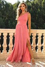 Load image into Gallery viewer, Formal Gown | One-Shoulder Split Maxi Dress
