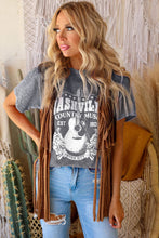 Load image into Gallery viewer, Gray Nashville Music City Graphic Mineral Washed Tee
