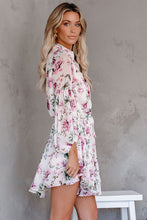 Load image into Gallery viewer, Vintage Floral Print Drawstring Flowy Dress | Dresses/Floral Dresses
