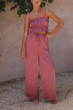 Load image into Gallery viewer, Wide Leg Pants Set | Ruffled Sleeveless Top and Pants
