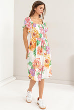 Load image into Gallery viewer, Flutter Sleeve Dress |  Floral Smocked Dress
