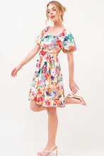 Load image into Gallery viewer, Puff Sleeve Dress | Square Neck Puff Sleeve Floral Dress
