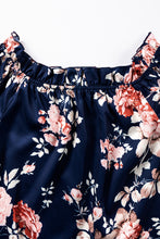 Load image into Gallery viewer, Blue Ruffle Off Shoulder Flounce Sleeve Floral Blouse | Tops/Blouses &amp; Shirts
