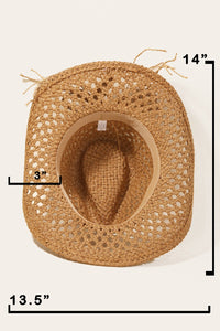 Shell Beaded String Straw Hat