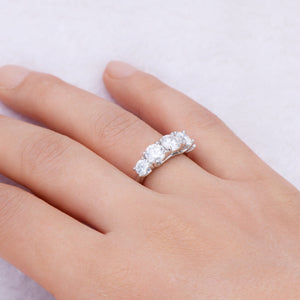 Moissanite Ring | 3.6 Carat Moissanite 925 Sterling Silver Ring