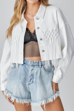 Load image into Gallery viewer, Tassel Sequin Denim Jacket
