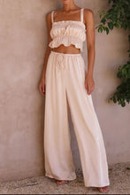 Load image into Gallery viewer, Wide Leg Pants Set | Ruffled Sleeveless Top and Pants
