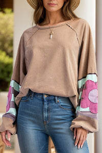 Flower Patch Balloon Sleeve Top