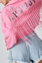 Load image into Gallery viewer, Tassel Sequin Denim Jacket
