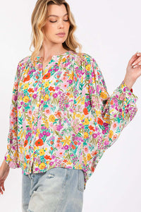 Floral Print Blouse | Button Down Floral Shirt