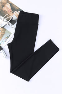 Black Criss Cross Tummy Control High Waist Leggings | Bottoms/Leggings