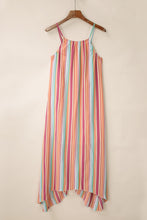 Load image into Gallery viewer, Bohemian Striped Print Sleeveless Holiday Maxi Dress
