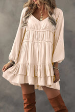 Load image into Gallery viewer, Frilly Ruffled V-Neck Mini Dress
