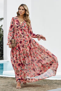 Wild Lotus Ruffle Tiered Maxi Dress | Dresses/Floral Dresses