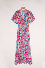 Load image into Gallery viewer, Wrap V Neck Floral Maxi Dress | Dresses/Floral Dresses
