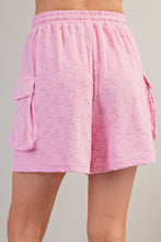 Load image into Gallery viewer, Lounge Set | Pink Floral Short Sleeve Top and Shorts  Set
