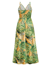 Load image into Gallery viewer, Maxi Dress | Printed Surplice Spaghetti Strap Dress
