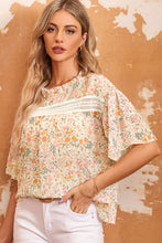 Load image into Gallery viewer, Multicolor Floral Print Wide Ruffle Sleeves Blouse | Tops/Blouses &amp; Shirts

