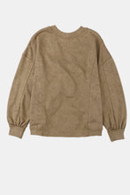 Load image into Gallery viewer, Oversized Sweatshirt | Khaki Exposed Seam Twist Open Back
