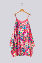 Load image into Gallery viewer, Pink Midi Dress | Floral Print Spaghetti Straps
