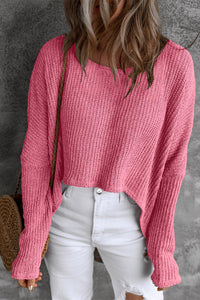 Bonbon Slouchy Dolman Sleeve High Low Sweater | Tops/Sweaters & Cardigans