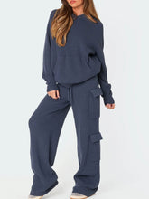 Load image into Gallery viewer, Hooded Top and Pants Sweater Set
