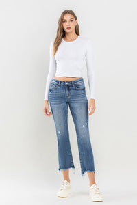 Womens Blue Jeans | Lovervet Mid Rise Frayed Hem Blue Jeans | Blue Jeans