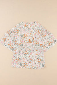 Multicolor Floral Print Wide Ruffle Sleeves Blouse | Tops/Blouses & Shirts