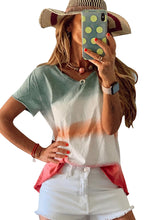 Load image into Gallery viewer, V Neck T-shirt | Multi-Color Tie-Dye
