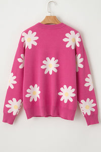 Daisy Sweater | Round Neck Dropped Shoulder Sweater